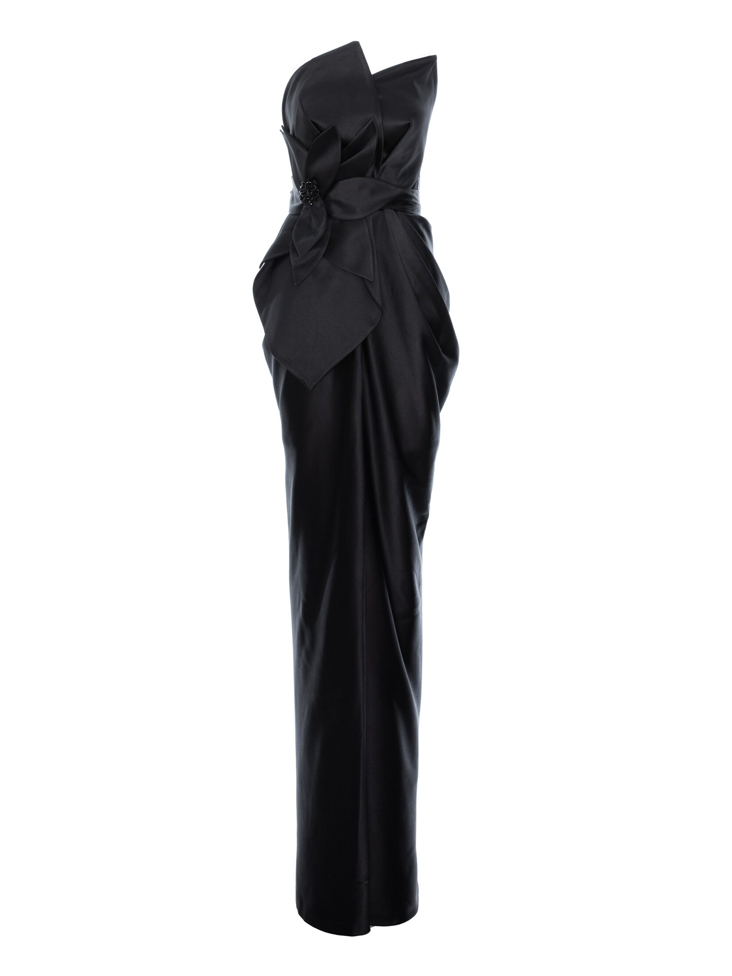 acob a porter - Vestido de noche en negro: frente