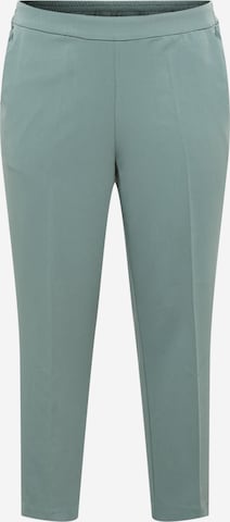 KAFFE CURVE Pleated Pants 'Sakira' in Green: front