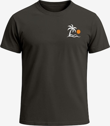 Neverless Shirt 'Palme' in Grey: front