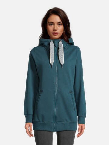 salzhaut Sweatjacke 'Nordörp' in Grün: Vorderseite