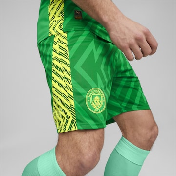 Regular Pantalon de sport 'Manchester City Torwart' PUMA en vert