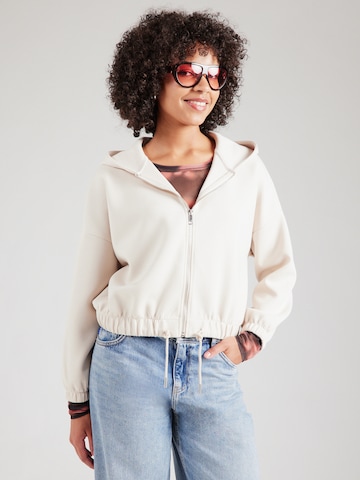 Hailys - Sudadera con cremallera 'Li44lly' en beige: frente