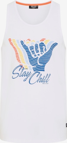 INDICODE JEANS Shirt 'Danis' in Wit: voorkant