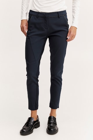 Fransa Slim fit Pants in Blue: front