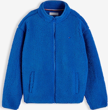 TOMMY HILFIGER Fleece jas in Blauw: voorkant