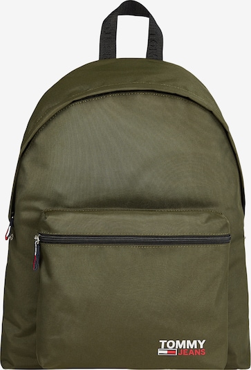 Tommy Jeans Sac à dos en olive / rouge / blanc, Vue avec produit