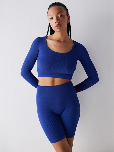 Body a camicia in XS-S Penti di colore blu cobalto, Visualizzazione prodotti