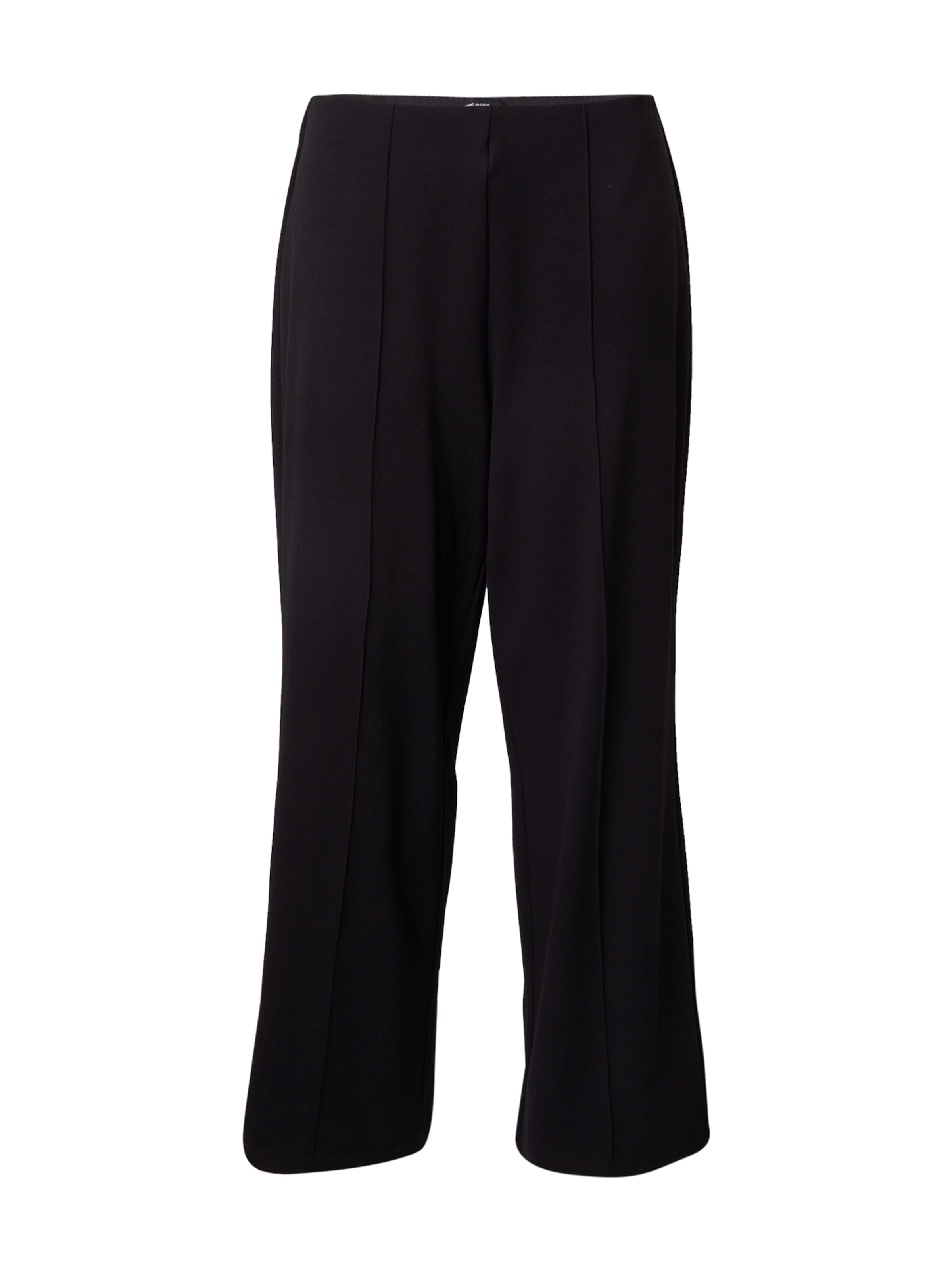 Vero Moda Curve Wide leg Παντελόνι πλισέ 'VMCEva' σε μαύρο: μπροστά