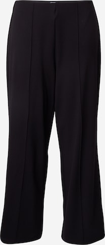 Vero Moda CurveWide Leg/ Široke nogavice Hlače s naborima 'VMCEva' - crna boja: prednji dio