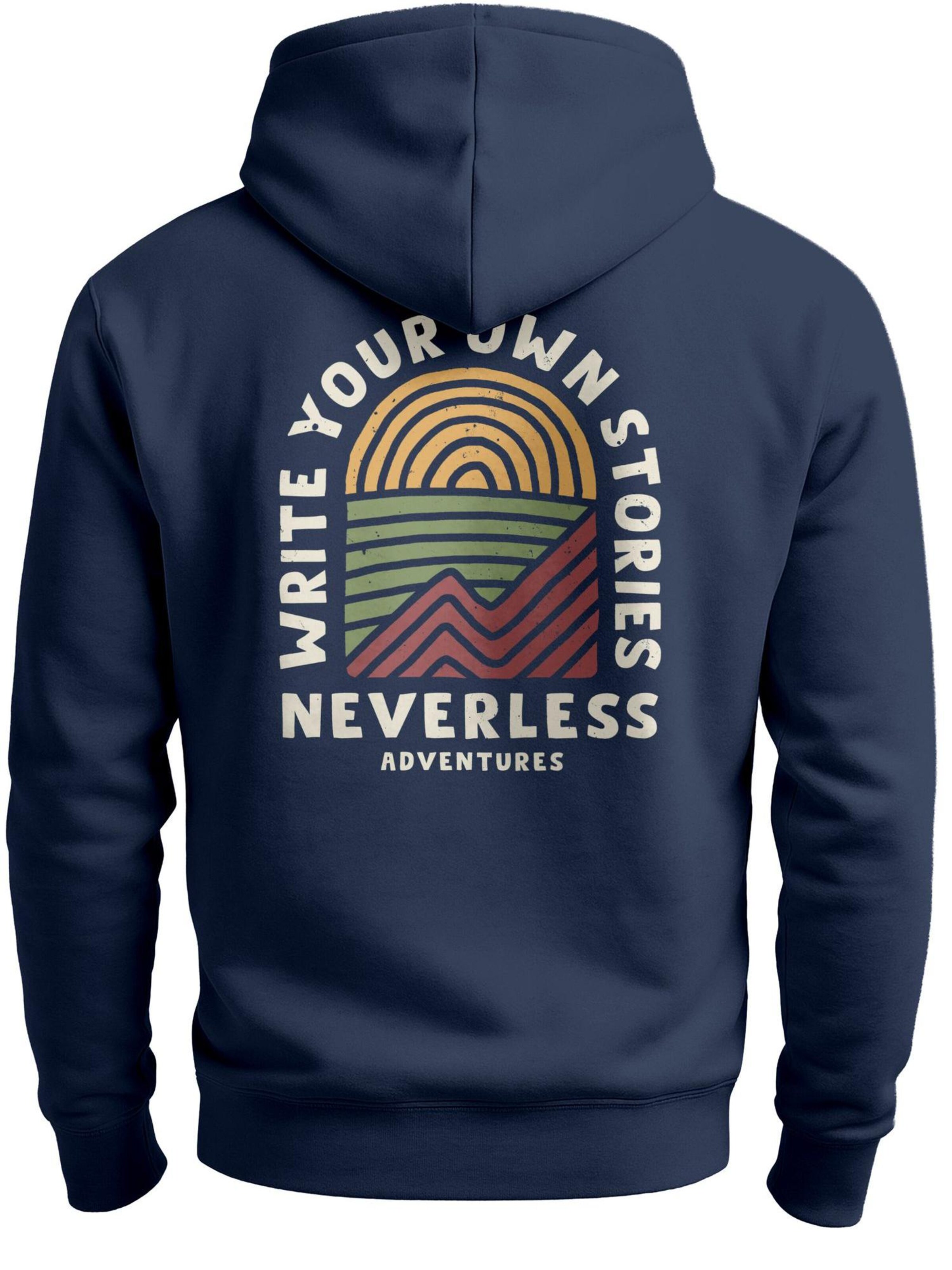 Neverless Sweatshirt 'Write your Stories'‌‌‌‌‌‌‌‌‌‌ in Blau