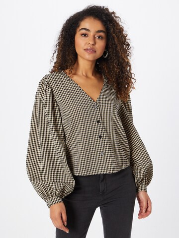 System Action Blouse 'Vichy' in Beige: voorkant