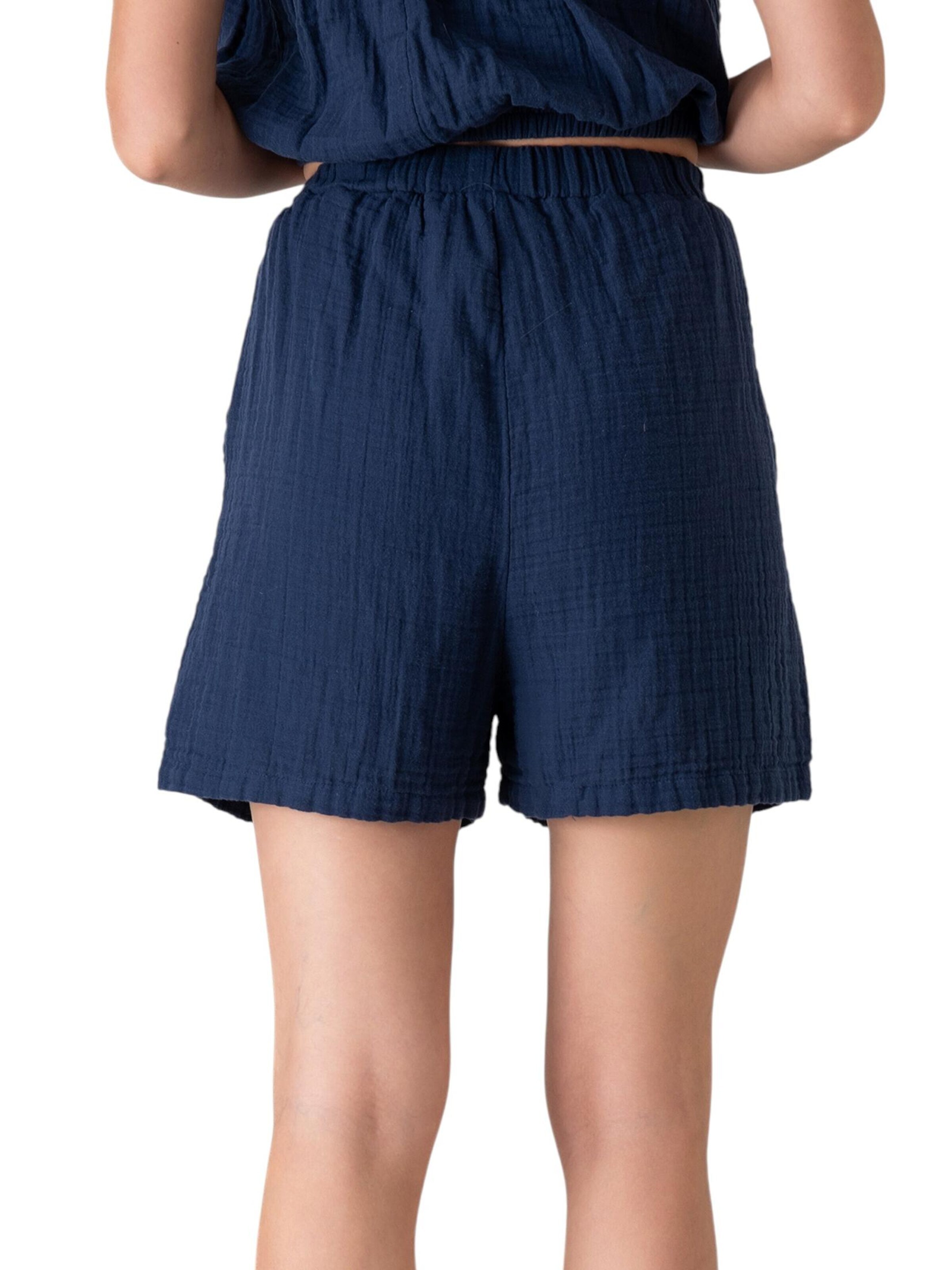 WENOR Wide leg Broek 'NOOR' in Blauw
