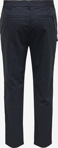 Only & Sons Tapered Pleat-Front Pants 'LOU' in Blue