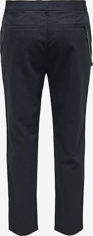 Tapered Pantaloni con pieghe 'LOU' di Only & Sons in blu