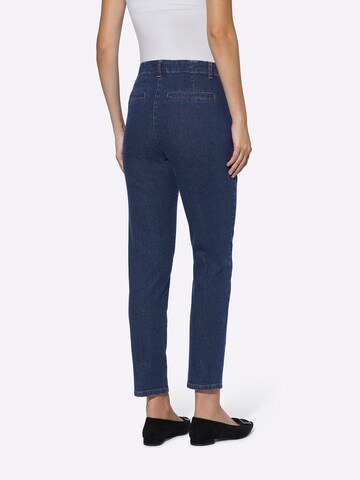 heine Skinny Pressveckade jeans i blå
