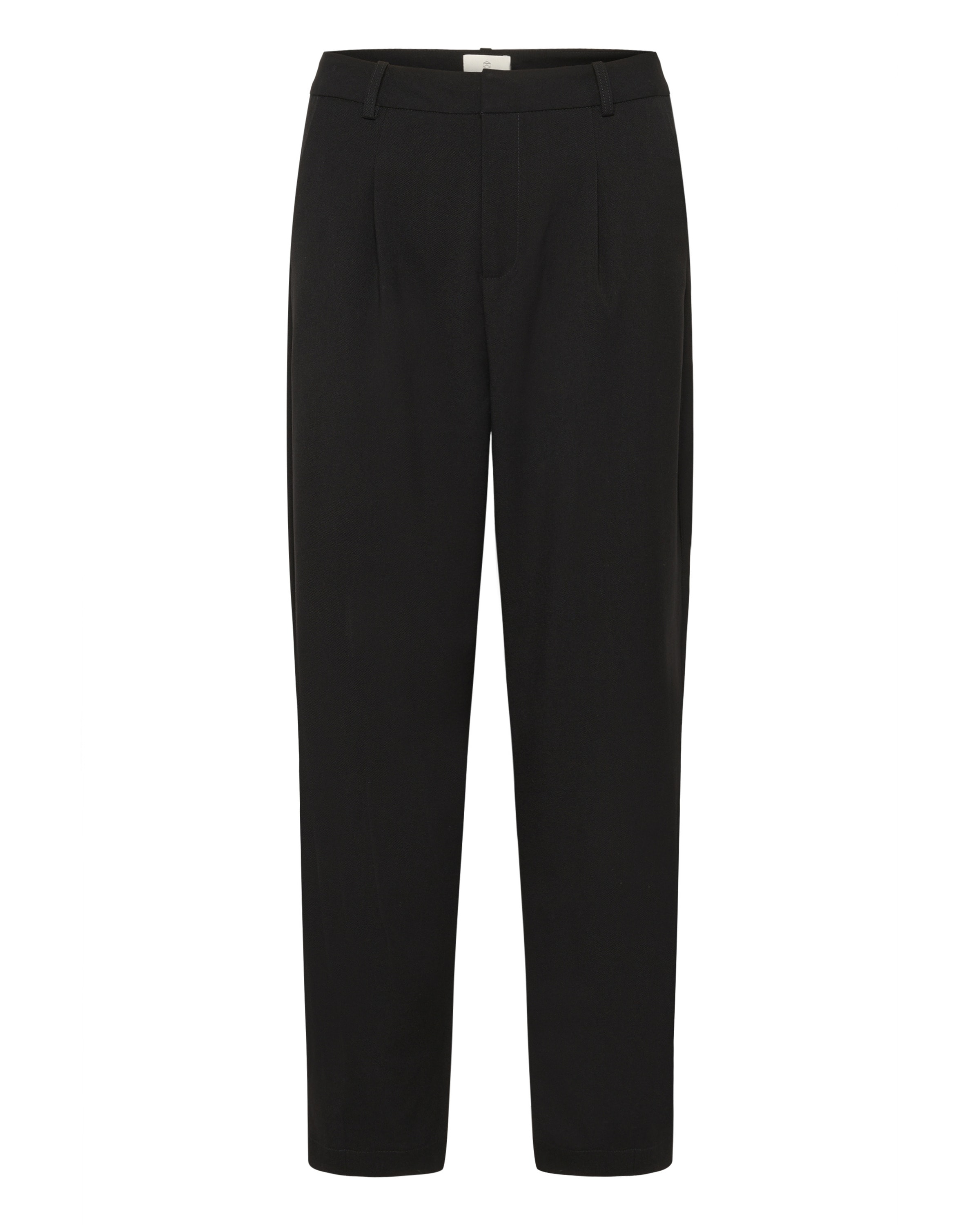Kaffe Loose fit Pleat-front trousers 'KAMerle' in Black: front