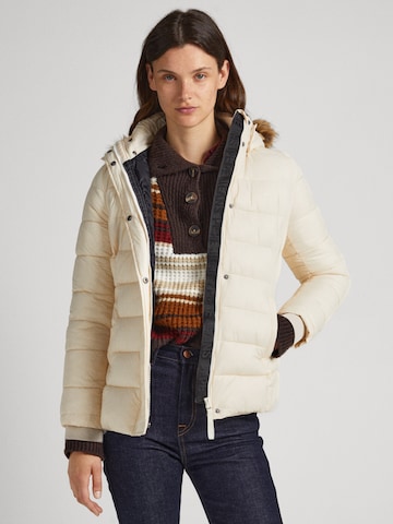 Pepe Jeans Winter Jacket 'MAY' in Beige: front