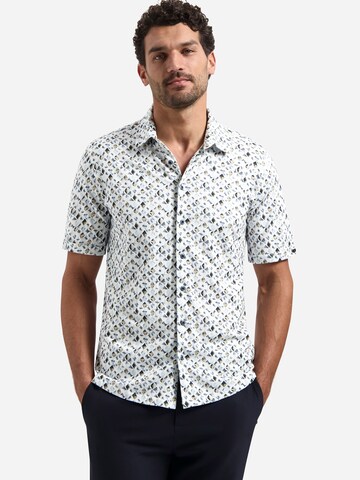 No Excess Regular Fit Hemd in Blau: Vorderseite