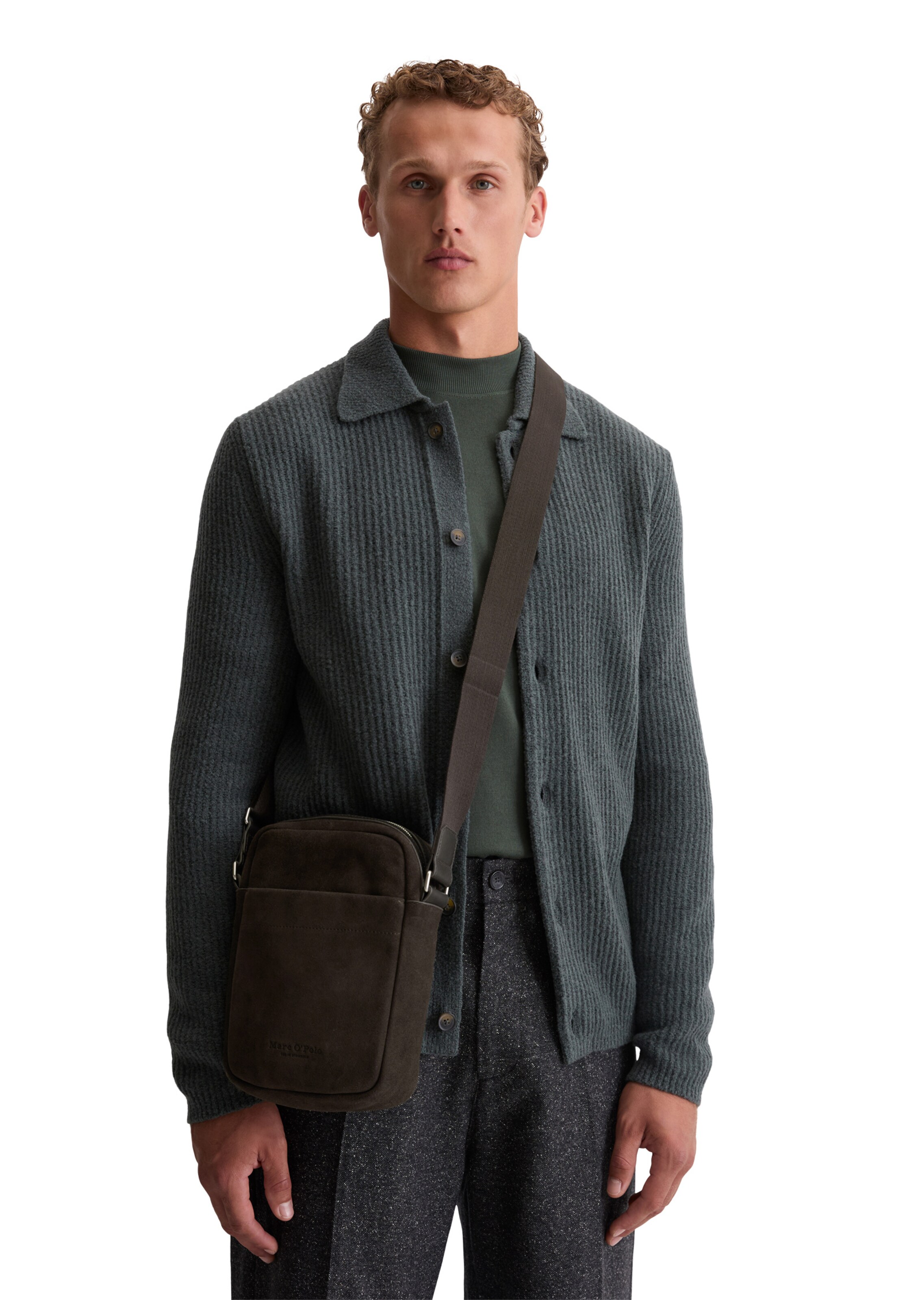 Marc O'Polo Schoudertas in Beige: voorkant