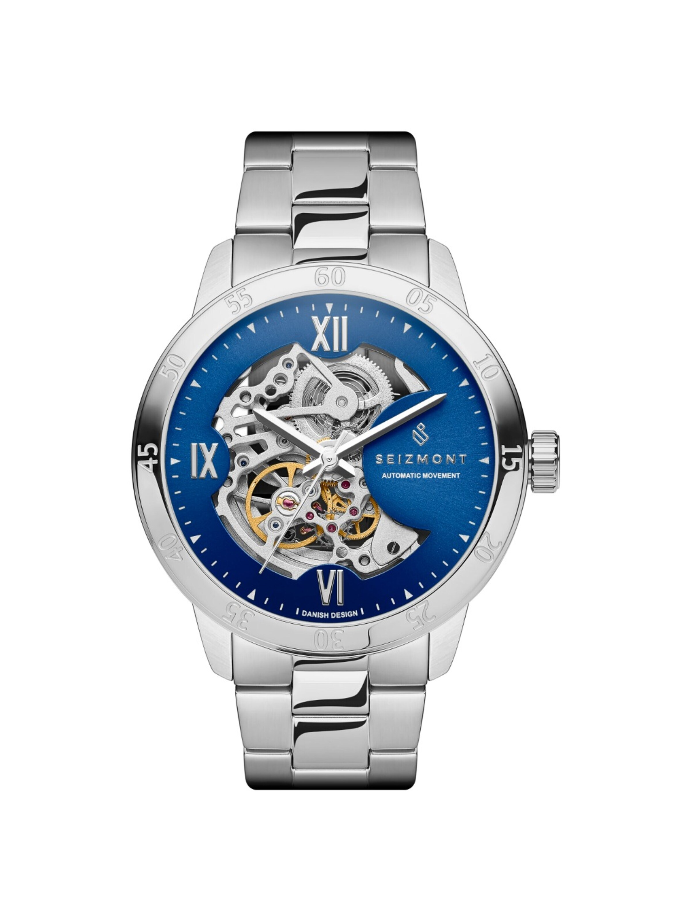 Seizmont Analog watch 'Dante II' in Blue: front
