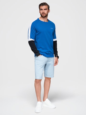 Sweat-shirt Ombre en bleu