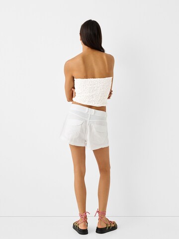Bershka Top in Weiß