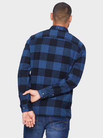 Threadbare Regular fit Button Up Shirt 'Logan' in Blue