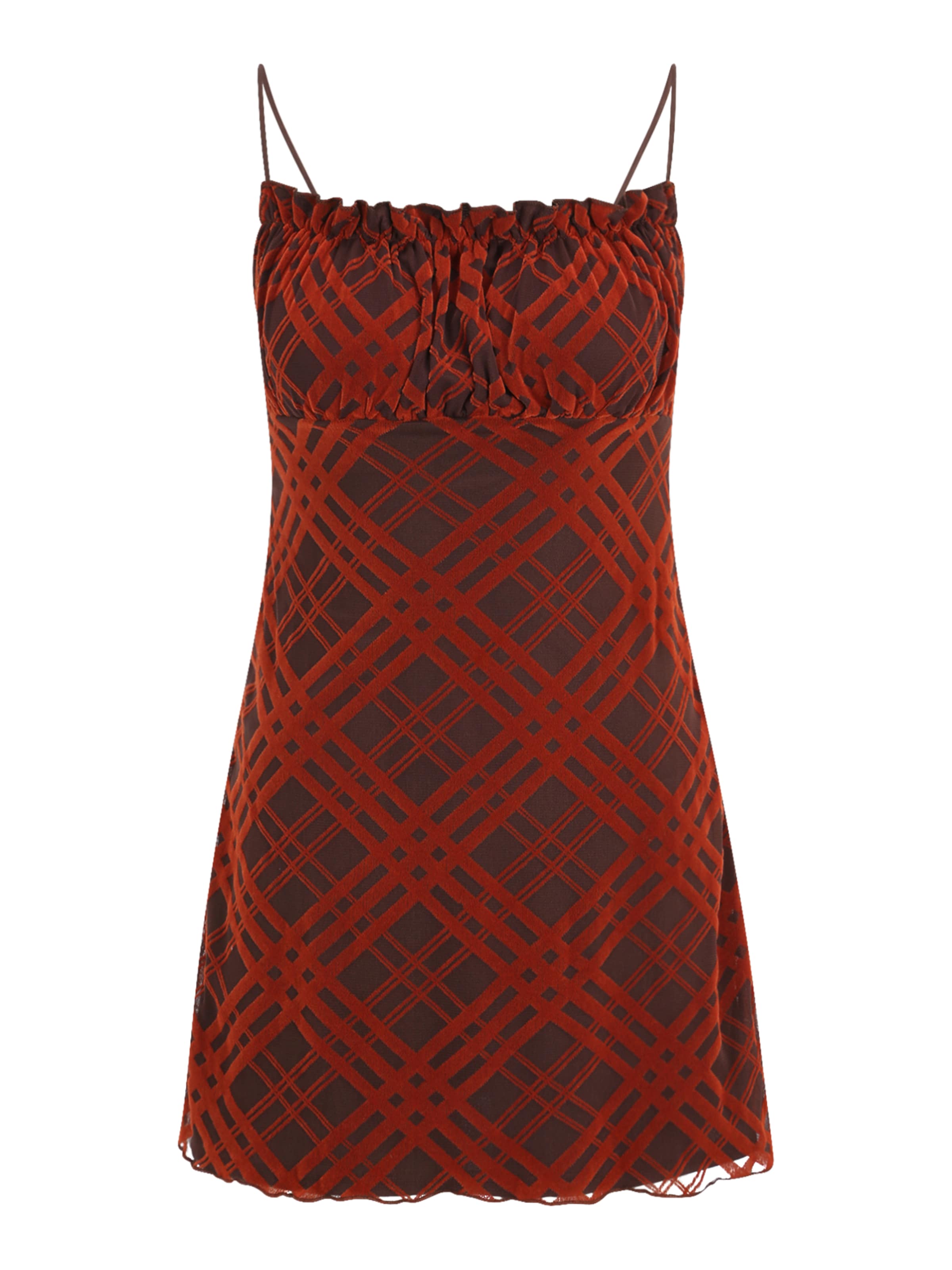 Nasty Gal Petite Dress in Brown: front