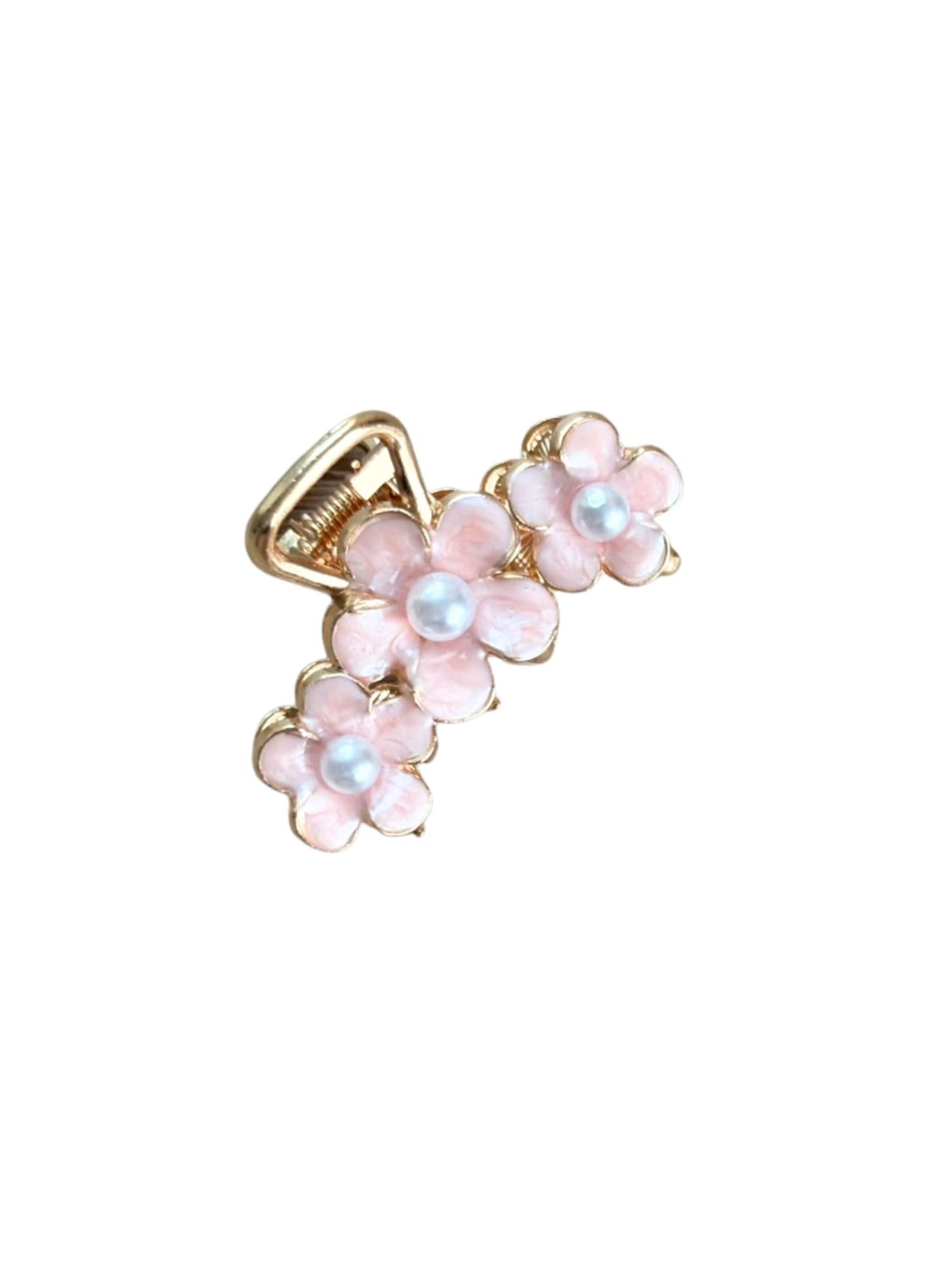 Good to Blue Hair jewelry 'Pearl Blossom Haarklammer' in Pink: front