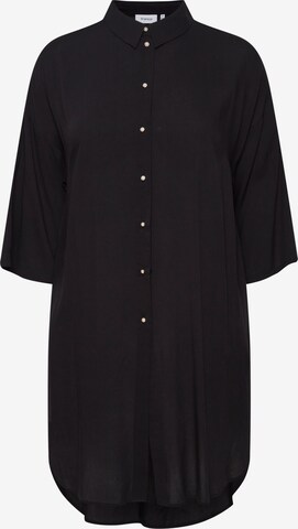 Fransa Curve Shirt Dress in Black: front