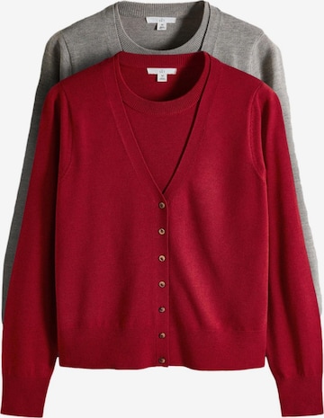 The Set Strickjacke in Grau: Vorderseite
