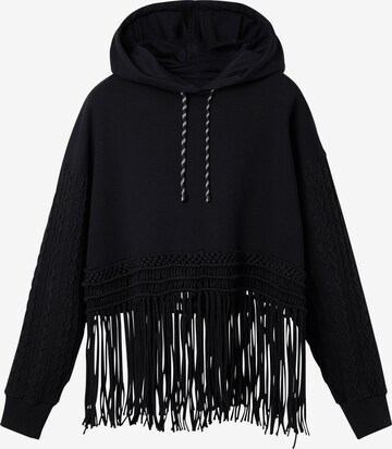 Sweat-shirt Desigual en noir : devant