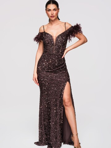 Robe de soirée Ombre en marron