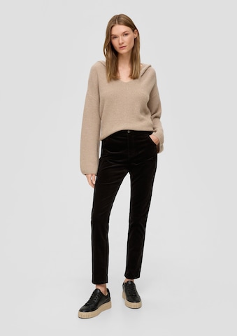 Coupe slim Pantalon s.Oliver en noir