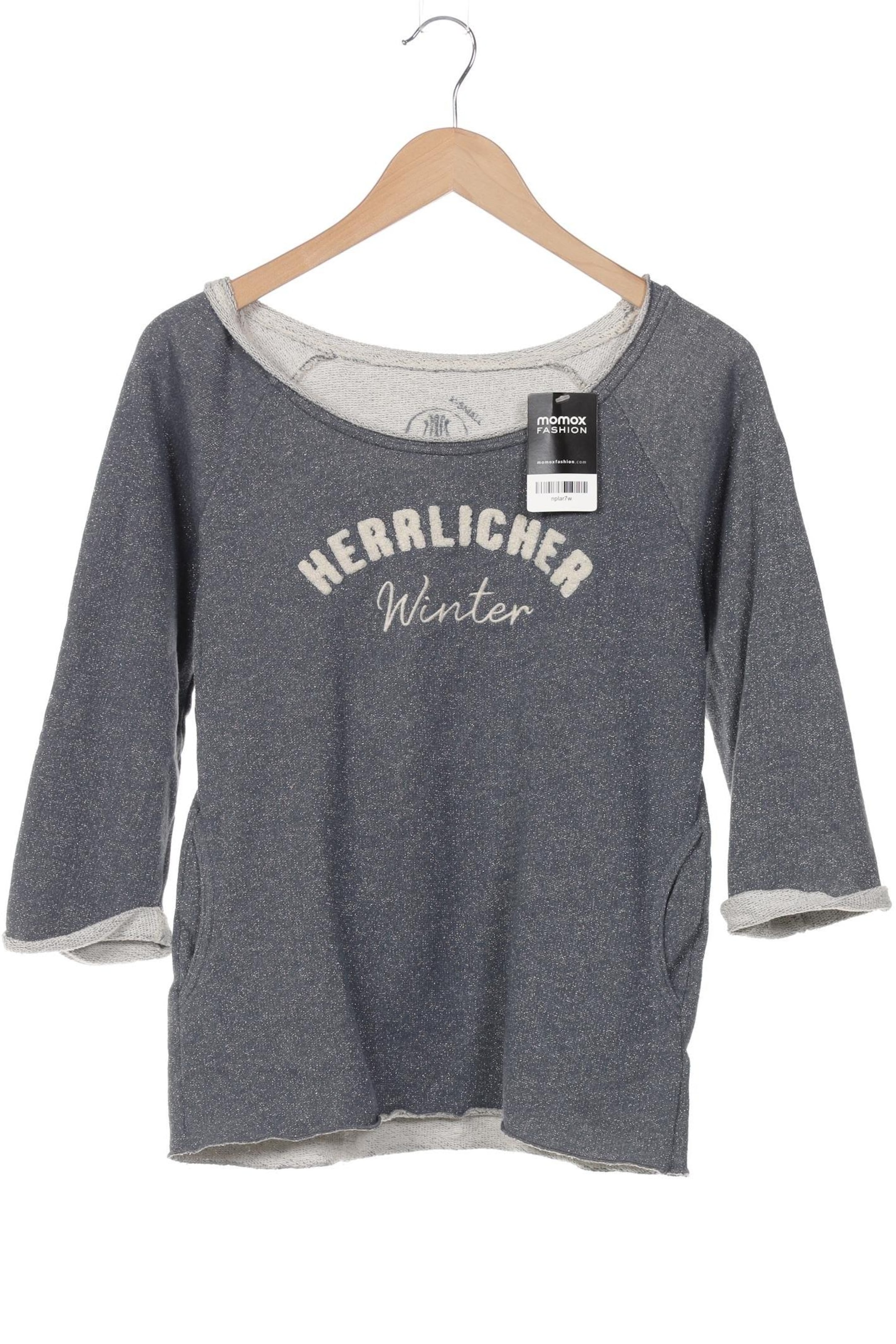 Herrlicher Sweatshirt & Zip-Up Hoodie in S in Blue: front
