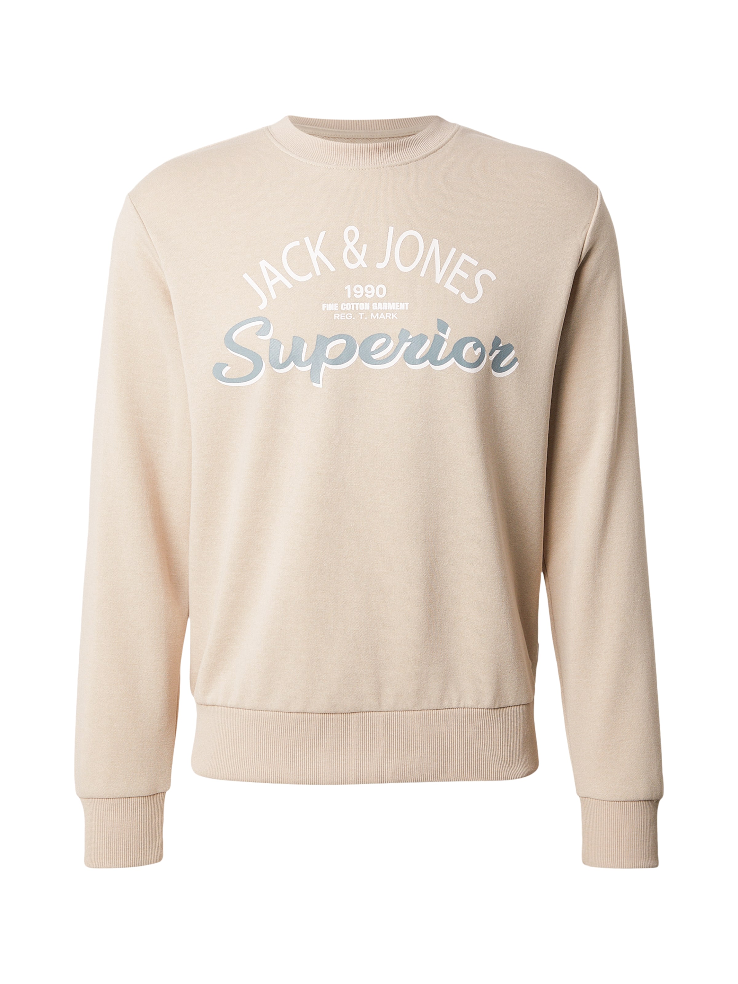 JACK & JONES Collegepaita 'JWHMilo' värissä beige: etupuoli