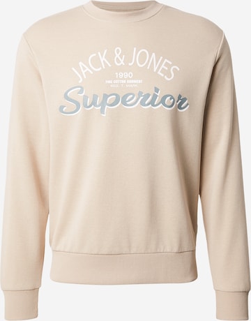 JACK & JONES Tréning póló 'JWHMilo' - bézs: elől