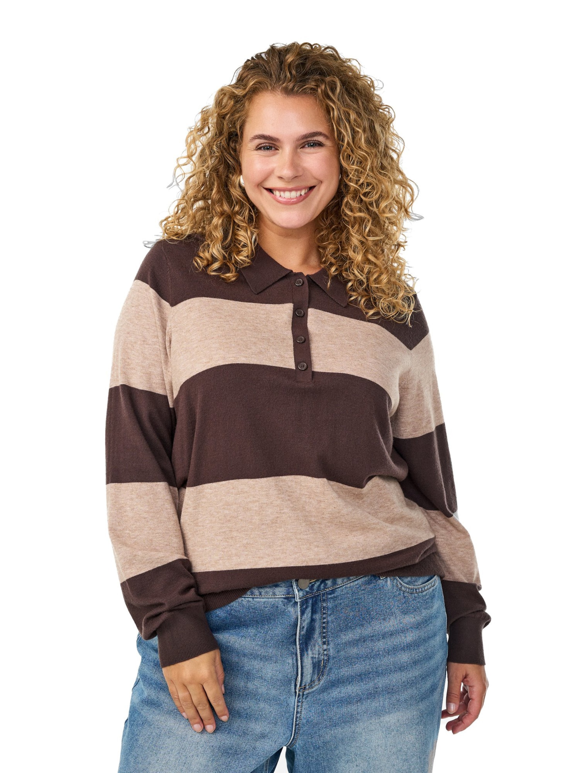 Zizzi Свитер 'Caella' в Лиловый: спереди