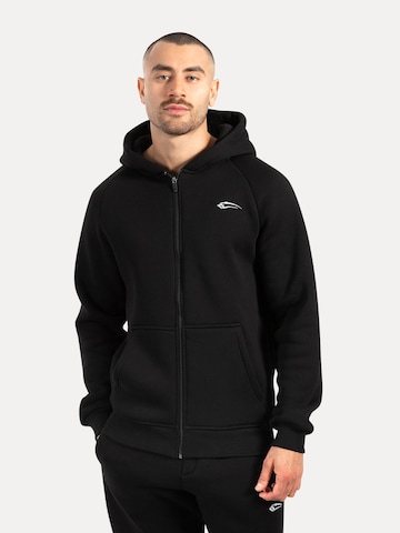 Smilodox Zip HoodieYasin in Schwarz: Vorderseite