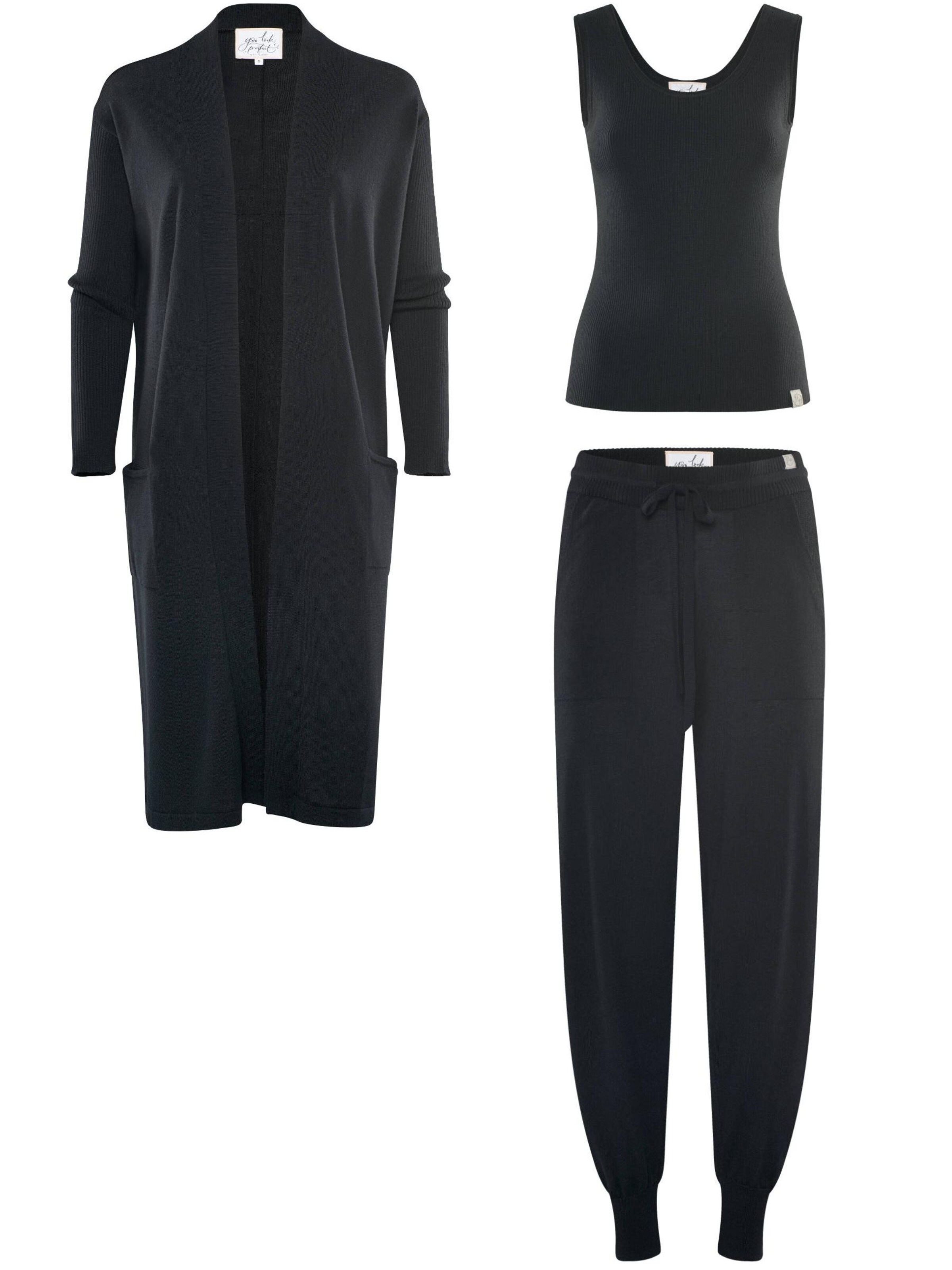 YOU LOOK PERFECT Hausanzug in Schwarz