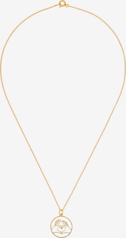 Fräulein Wunder - Colar 'I Heart You' em ouro: frente