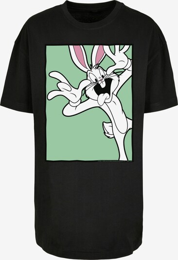 F4NT4STIC T-shirt 'Looney Tunes Bugs Bunny Funny Face' en jade / rose ancienne / noir / blanc, Vue avec produit