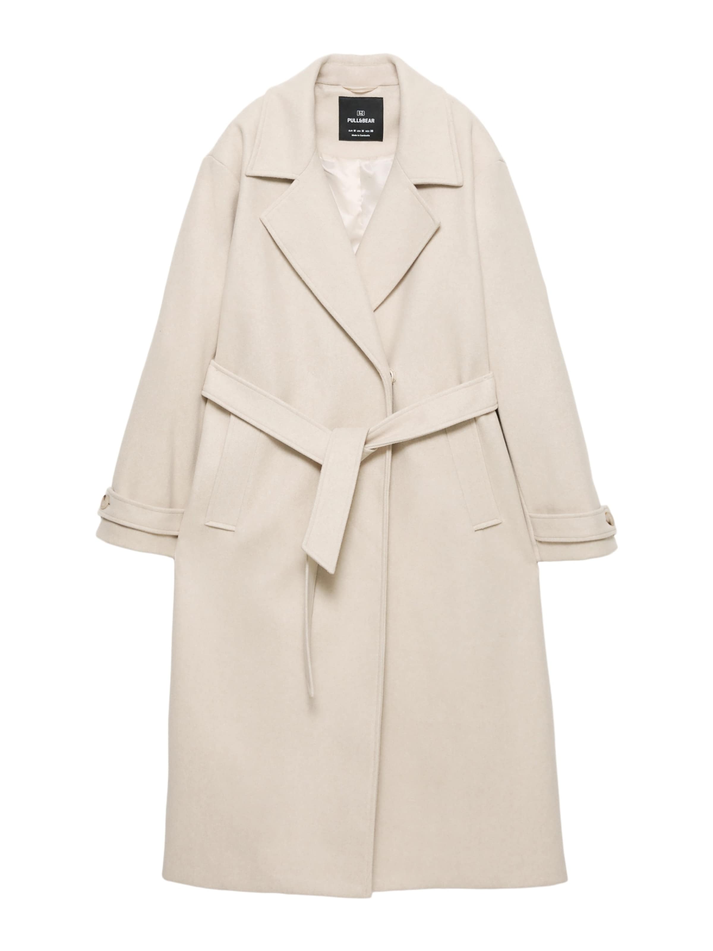 Pull&Bear Mantel in ecru, Produktansicht