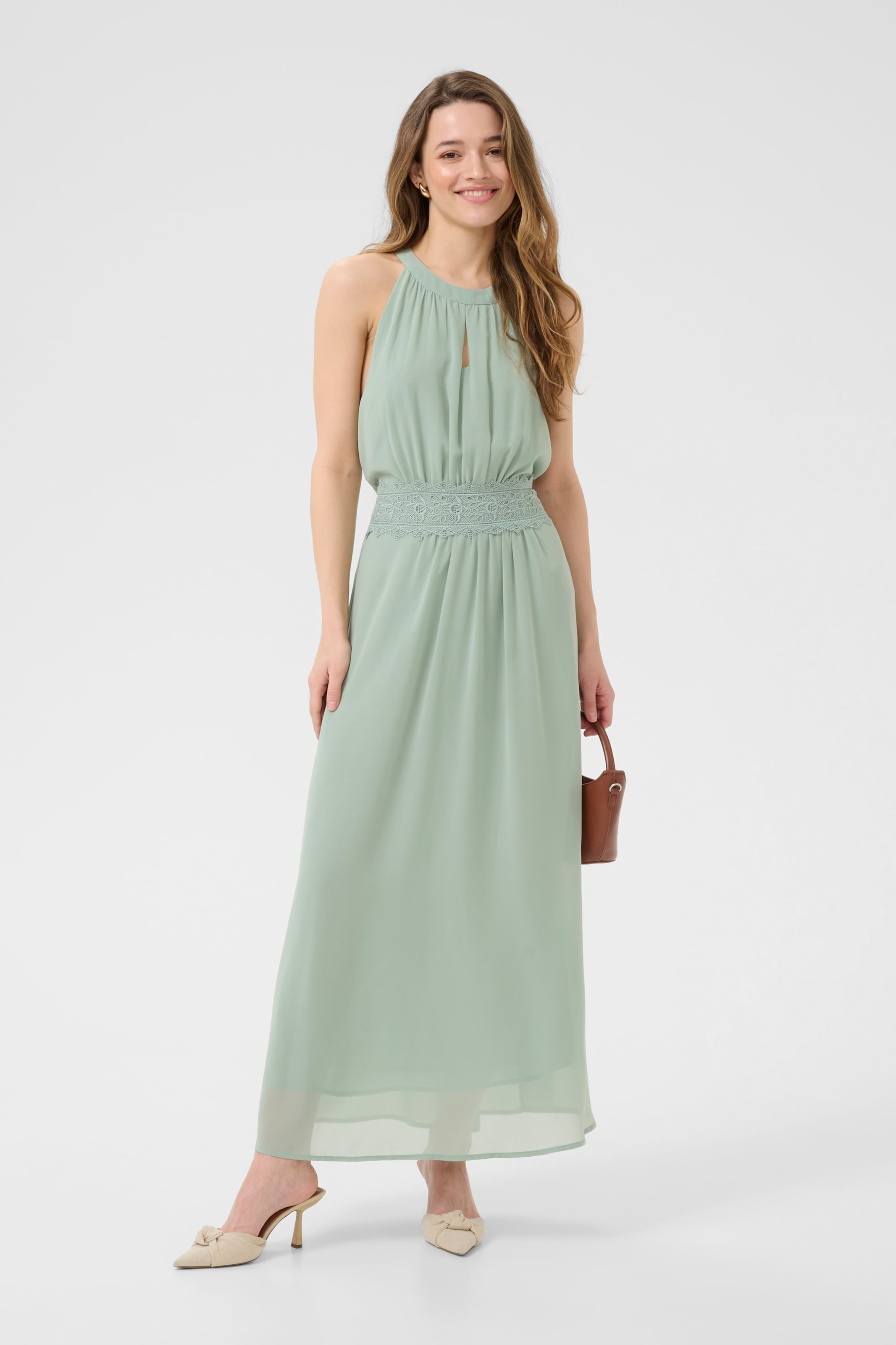 green pastel wedding guest dress Green Sequin Wrap Dress main image 1