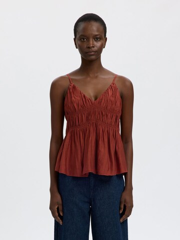 Camicia da donna di SELECTED in rosso: frontale