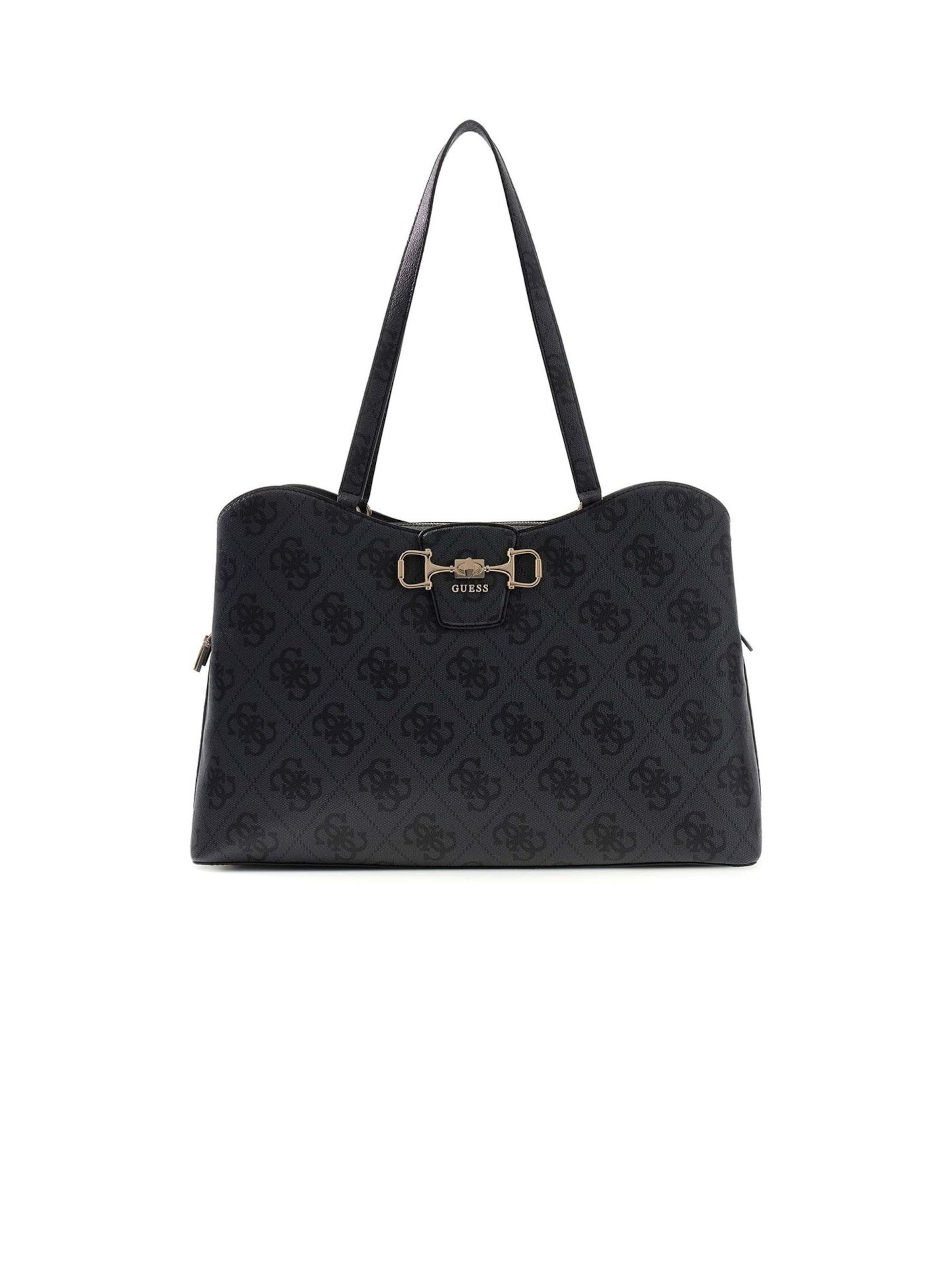 GUESS Schoudertas 'Guess Tote Bag Coal Logo' in Grijs: voorkant