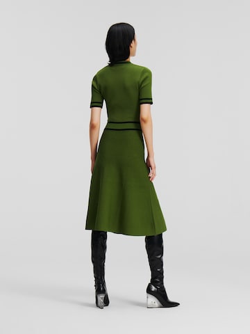 Karl Lagerfeld Obleka 'Polo Knit' | zelena barva