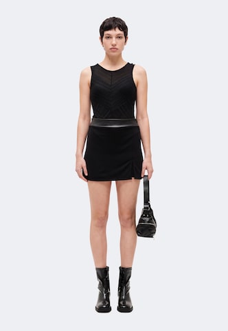 ABOUT YOU Shirt Bodysuit 'Finja' in Black