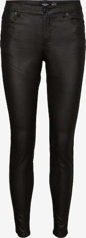 Coupe slim Pantalon 'Judy' VERO MODA en noir : devant