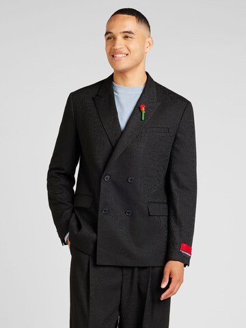 HUGO - Ajuste confortable Chaqueta saco 'Hasan_LB' en negro: frente